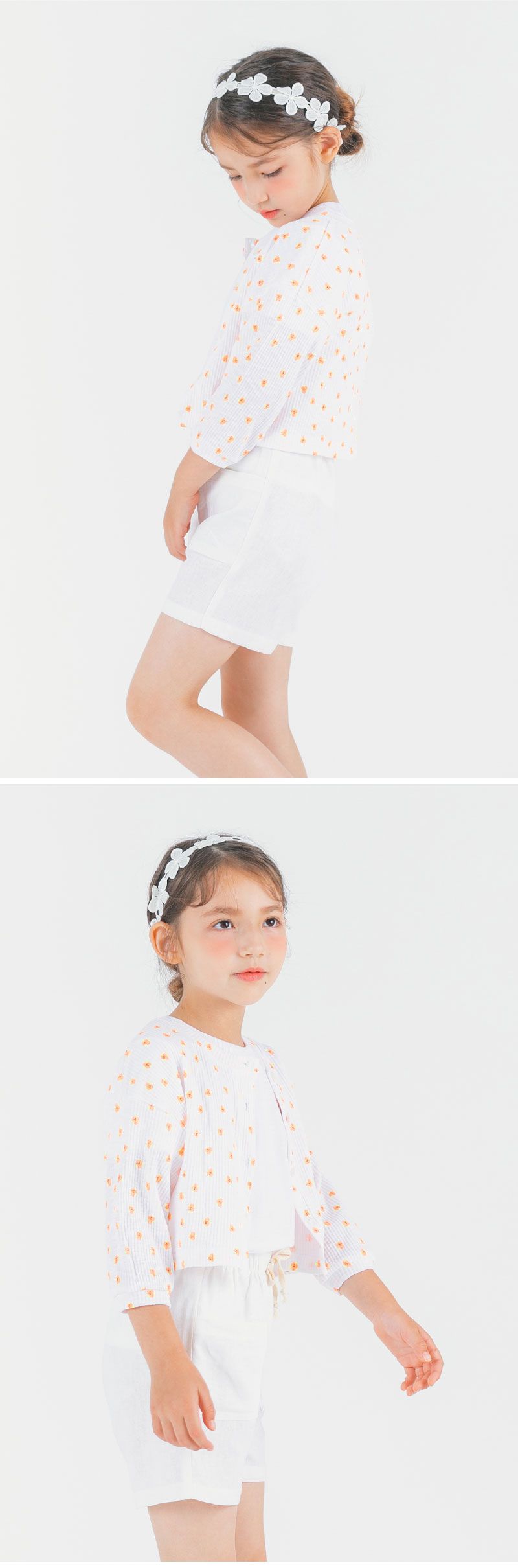 韓國 OZKIZ - 針織薄款短版小外套-白