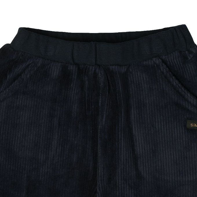akachan honpo - 10分蓬蓬褲-燈心絨-深藍色