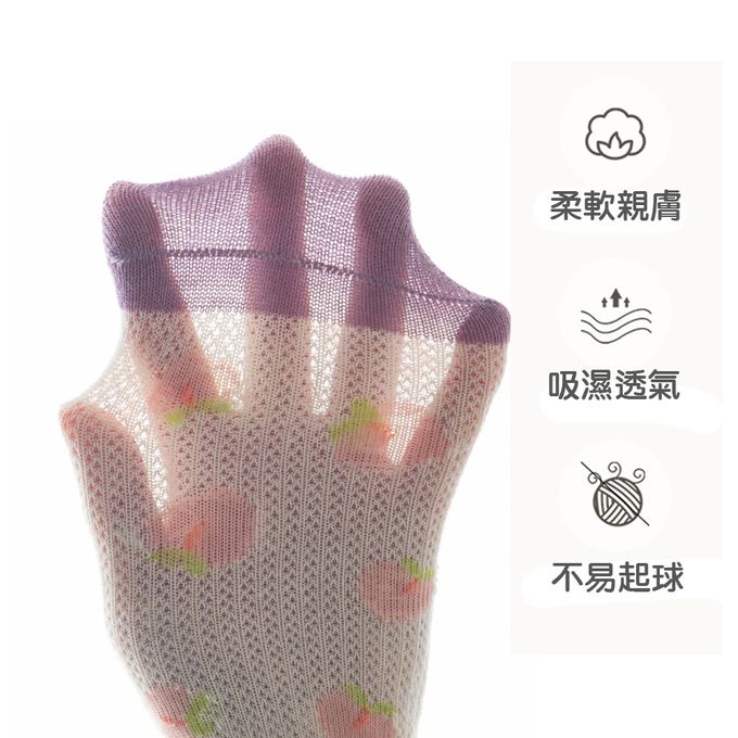 腳ㄚ子 - 幼/兒童透氣網眼襪 童襪 襪子 棉襪 兒童襪-粉色小桃