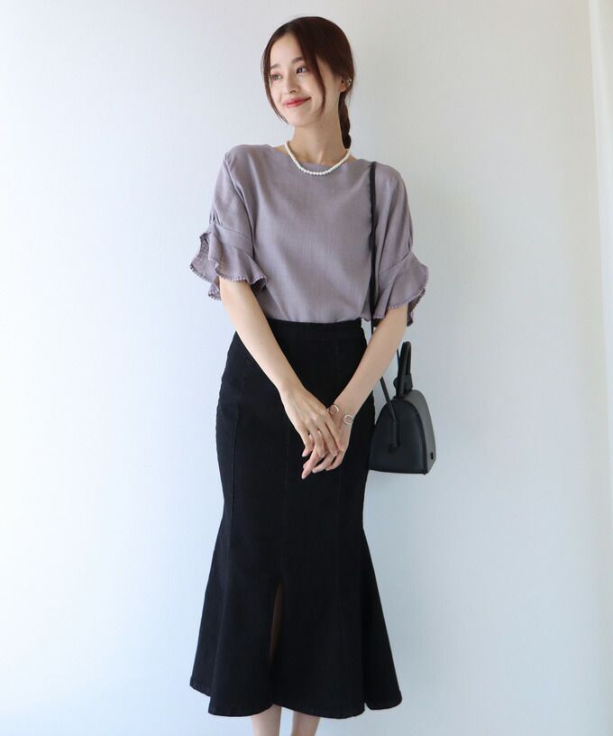 日本 BLUE EAST - 棉麻透氣涼爽短袖上衣-米杏