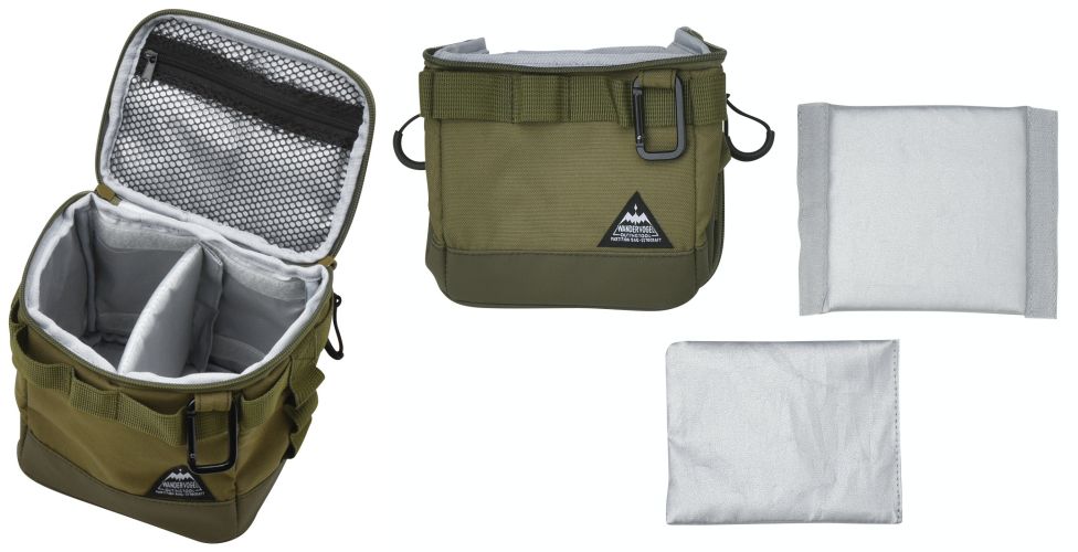 日本 Seto Craft - 露營風 方形保溫保冷提袋(附隔層*1)-綠 (SS(15x12x14cm))-2.5L