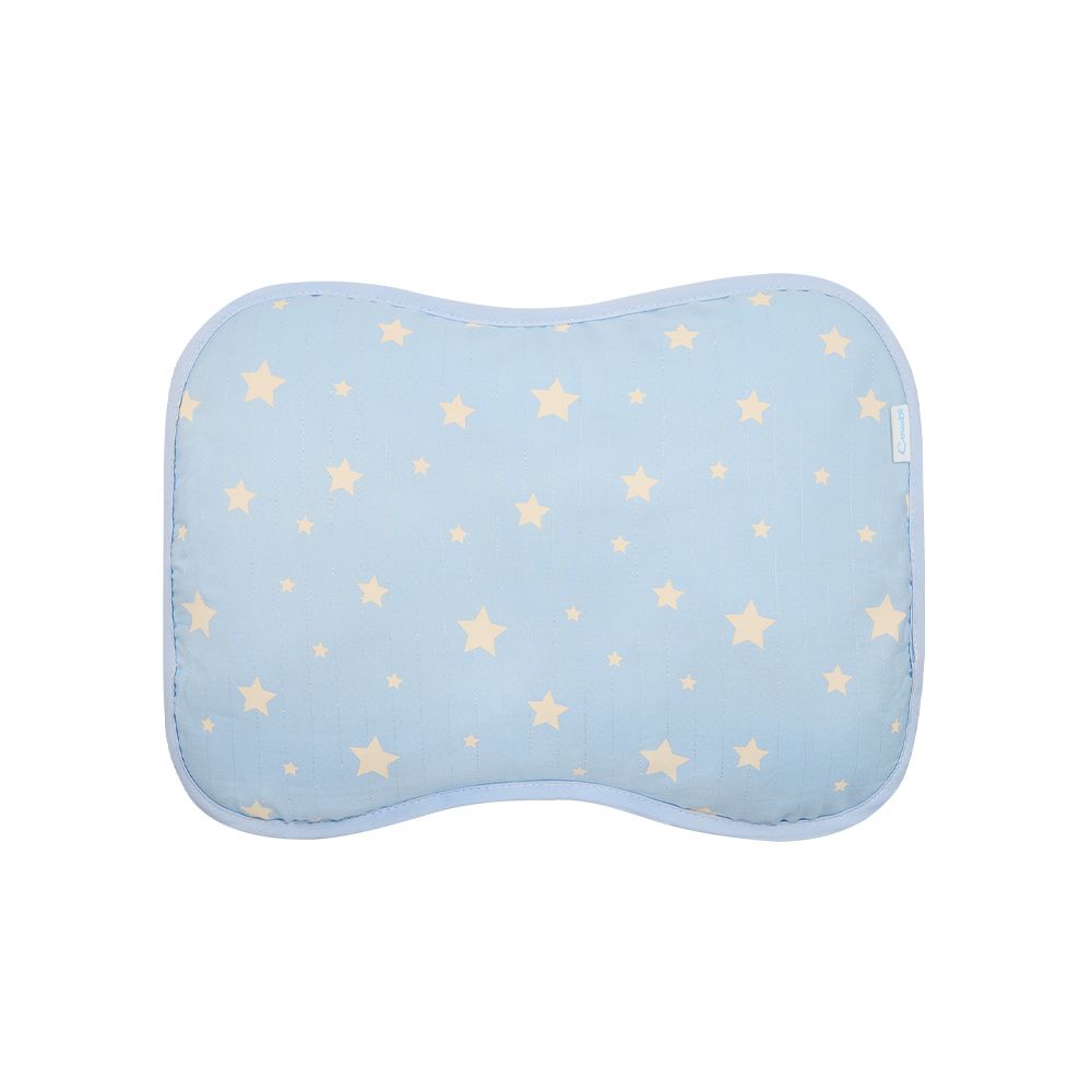 日本 Combi - Ag+pro銀離子抗菌護頭枕-枕套-星星藍 (34x22cm)