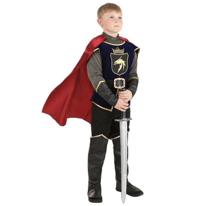 love, charlotte - 中古世紀武士造型服飾套裝組-上衣連披風+褲子連靴套