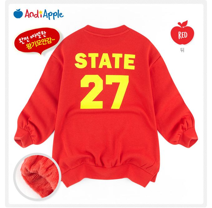 韓國 AndiApple - 運動風格內刷毛長版內搭褲套裝-紅X深灰