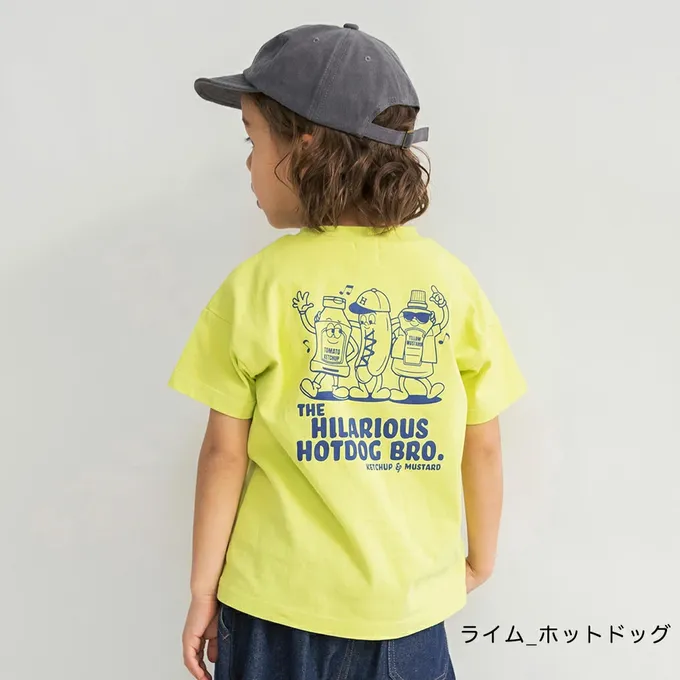 日本 BRANSHES - 天竺棉可愛印花短袖上衣-軟糖小熊-黑