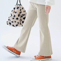 日本 devirock - [熱銷定番] 超彈力抗毛球小喇叭長褲-米杏