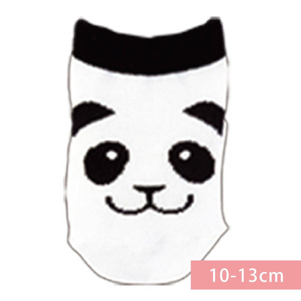 日本 OKUTANI - 童趣日文插畫短襪-熊貓-黑白 (10-13cm(1-3y))