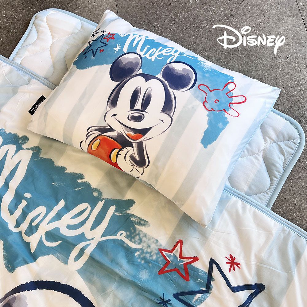迪士尼Disney - 涼感兒童三合一睡墊-插腰米奇 (枕頭+枕套*1/睡墊*1/被子*1)