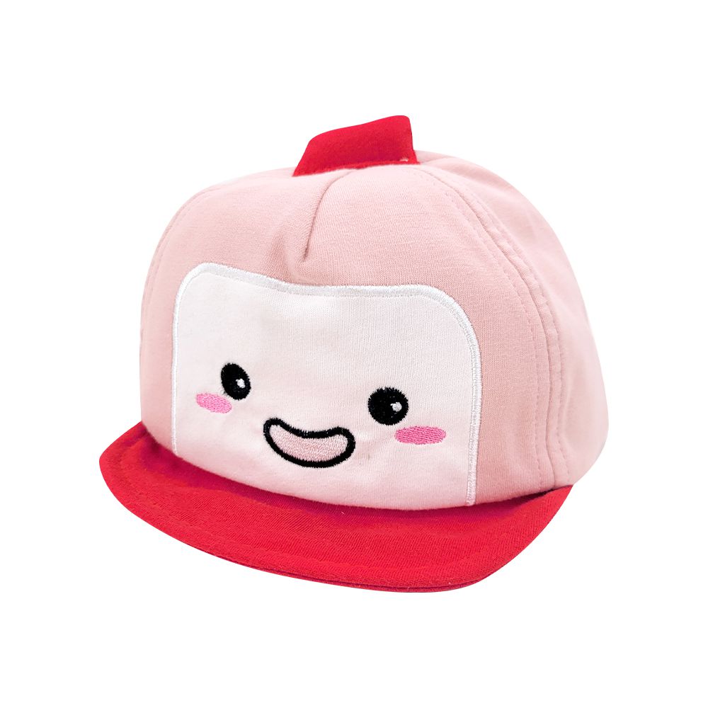 JoyNa - 寶寶遮陽帽 嬰兒棒球帽 鴨舌帽 微笑機器人童帽-粉色