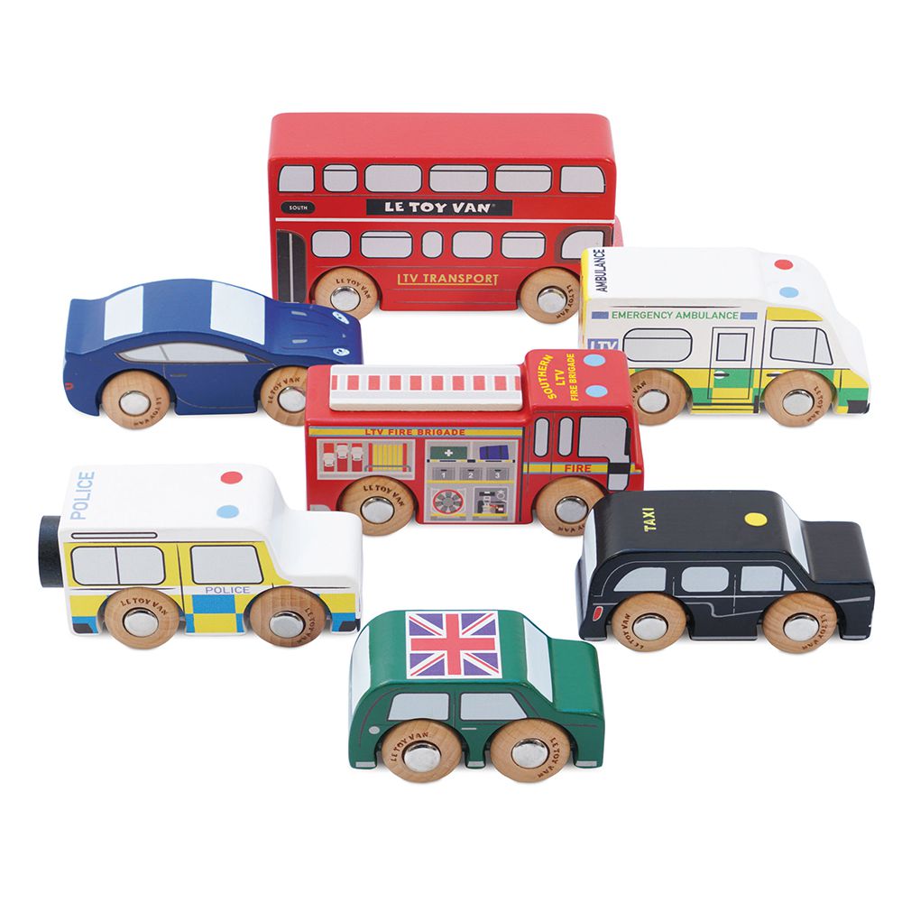 英國 Le Toy Van - 倫敦交通工具車車玩具組