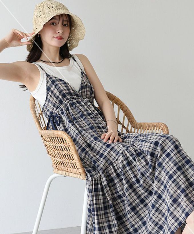 日本 BLUE EAST - 滿分可愛側蝴蝶結細肩帶洋裝-橘 (M)