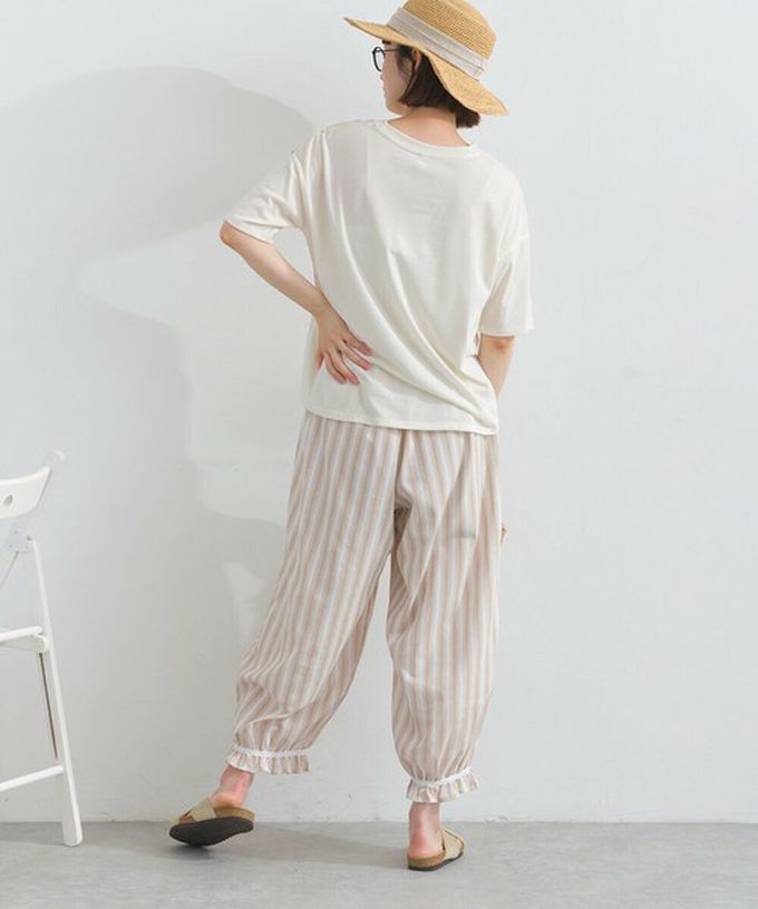 日本 Lupilien - 唯美刺繡舒適棉短袖上衣-星座-米白