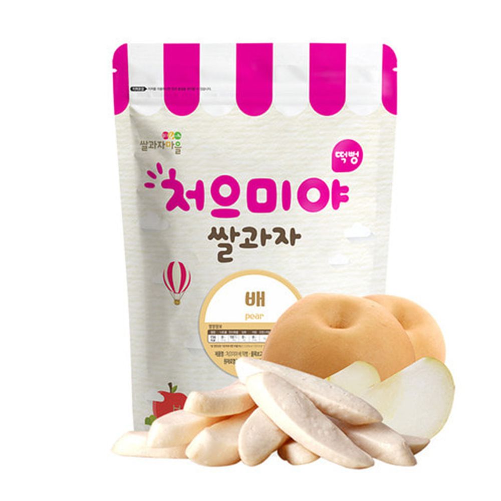 韓國SSALGWAJA米餅村 - 寶寶米餅-水梨-水梨-40g/包