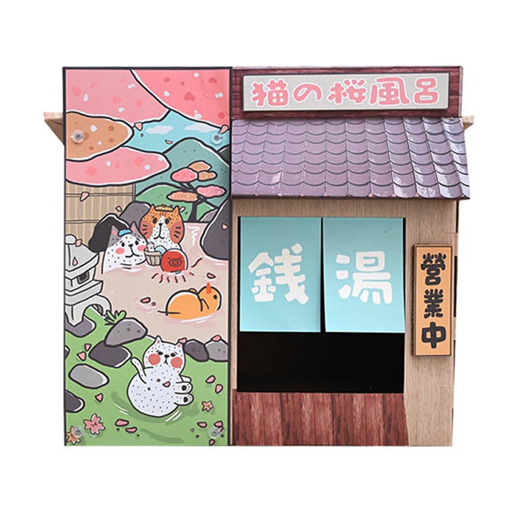 瓦愣紙製造型貓抓屋-溫泉湯屋 (36x50x38cm)