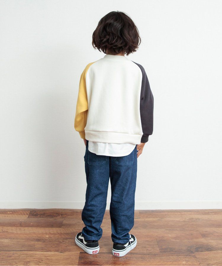 日本 BREEZE - 合身款裏毛保暖彈力長褲-芥末黃