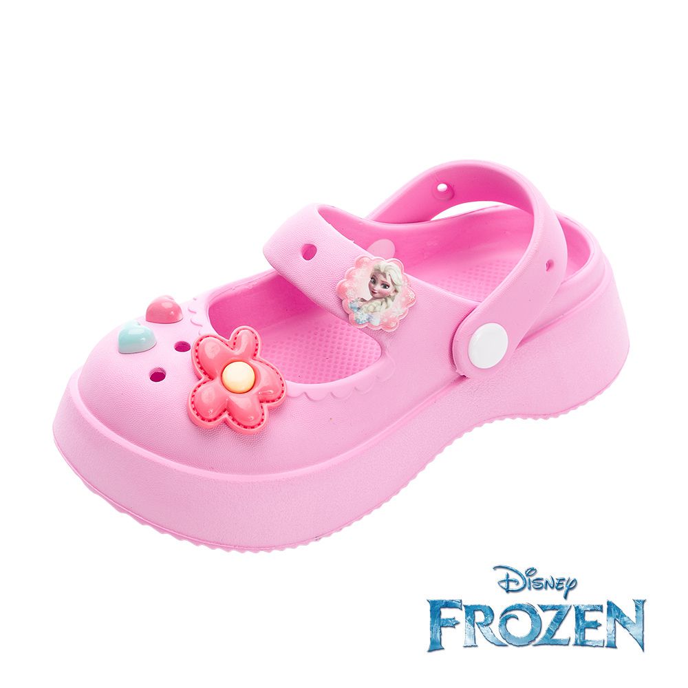 迪士尼Disney - 冰雪奇緣 童款 厚底休閒涼鞋 FOKG41903-鞋頭包覆防撞設計-粉紅-(中大童段)