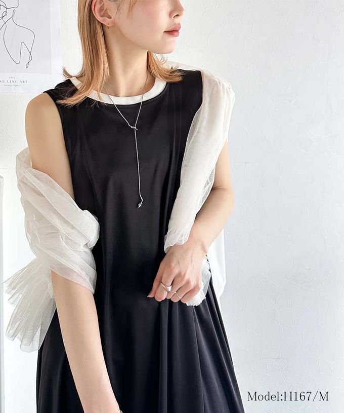 日本 Classical Elf - 前後2way領微光澤無袖洋裝-卡其棕