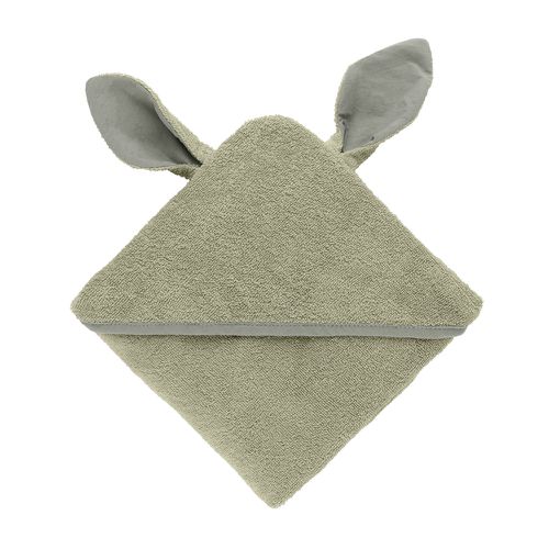 Hoodie Towel Kangaroo 袋鼠連帽浴巾-灰綠-單入