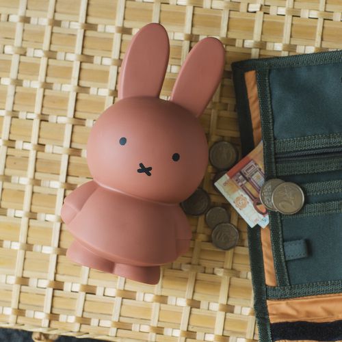 Miffy米菲兔莫蘭迪公仔存錢筒(中號)-紅棕色
