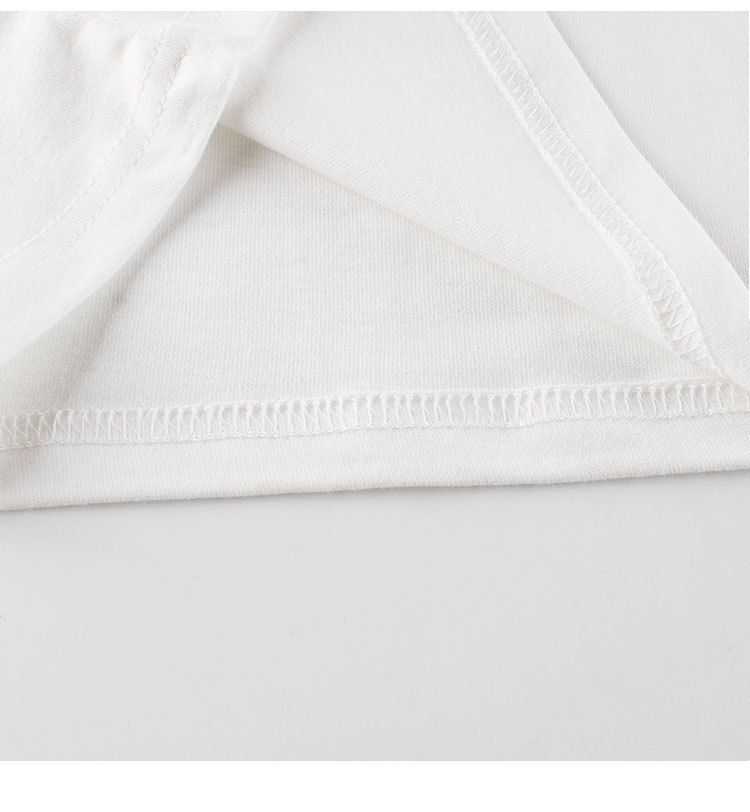 純棉圓領薄長袖上衣-拼色熊熊-米白+深藍