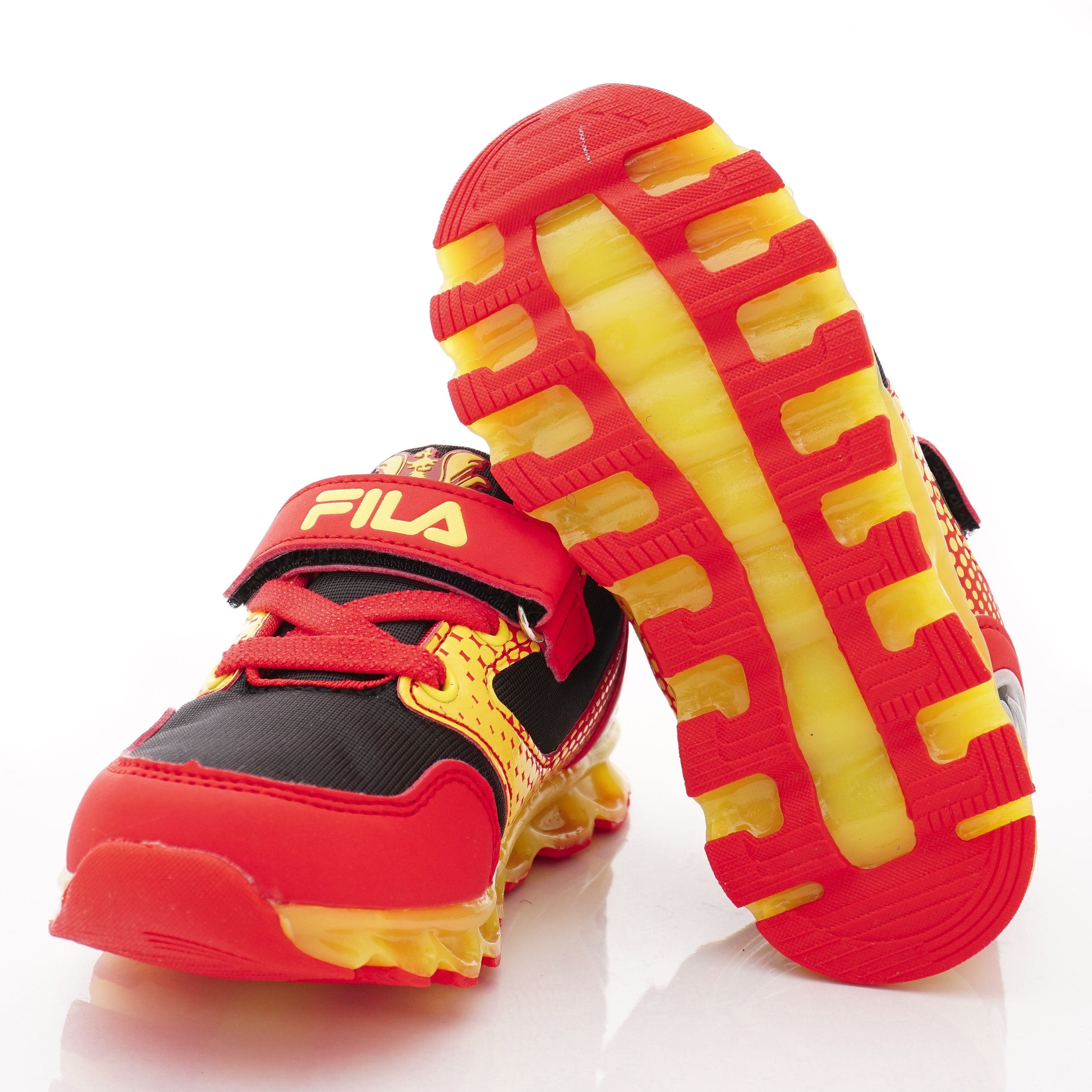 FILA - 電燈運動鞋(中小童段)-黑紅