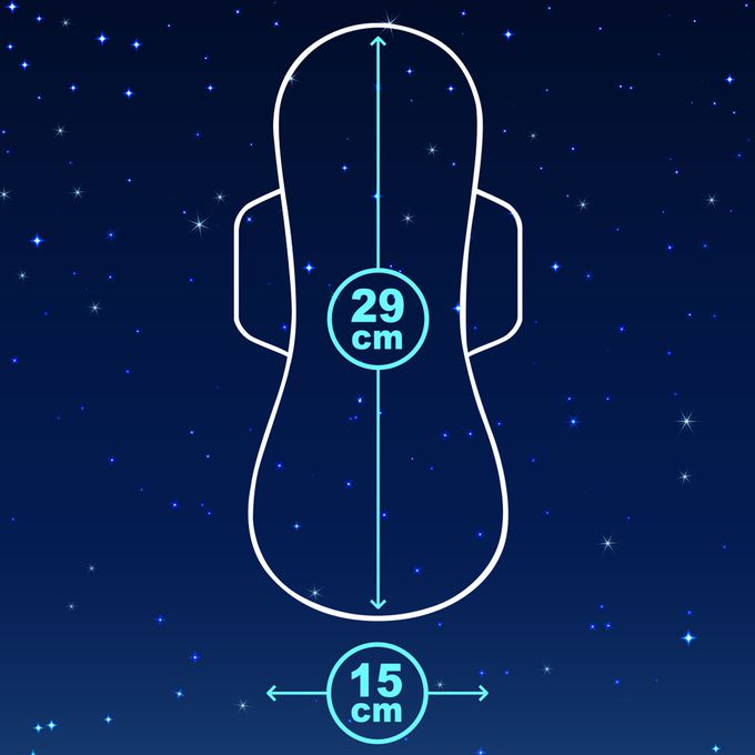 彩虹雨點 - 奈米銀抑菌夜用衛生棉-(29cm/4片/包)