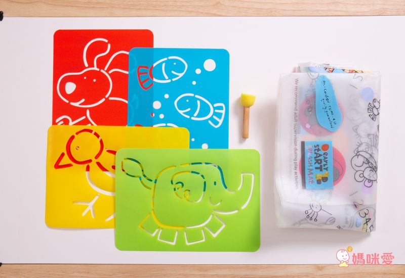 澳洲 Micador - 小畫家模組-4片模板+1支海綿刷