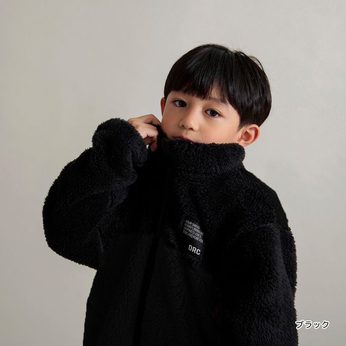 日本 BRANSHES - 泰迪熊絨毛保暖拉鍊外套-象牙白