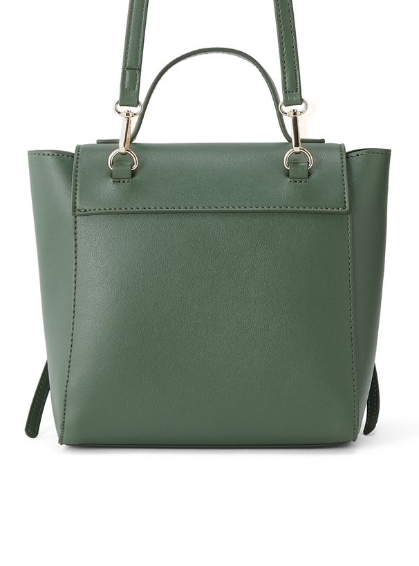 日本 GRL - 2WAY質感扭結皮革手提/肩背包-奶油杏 (F)