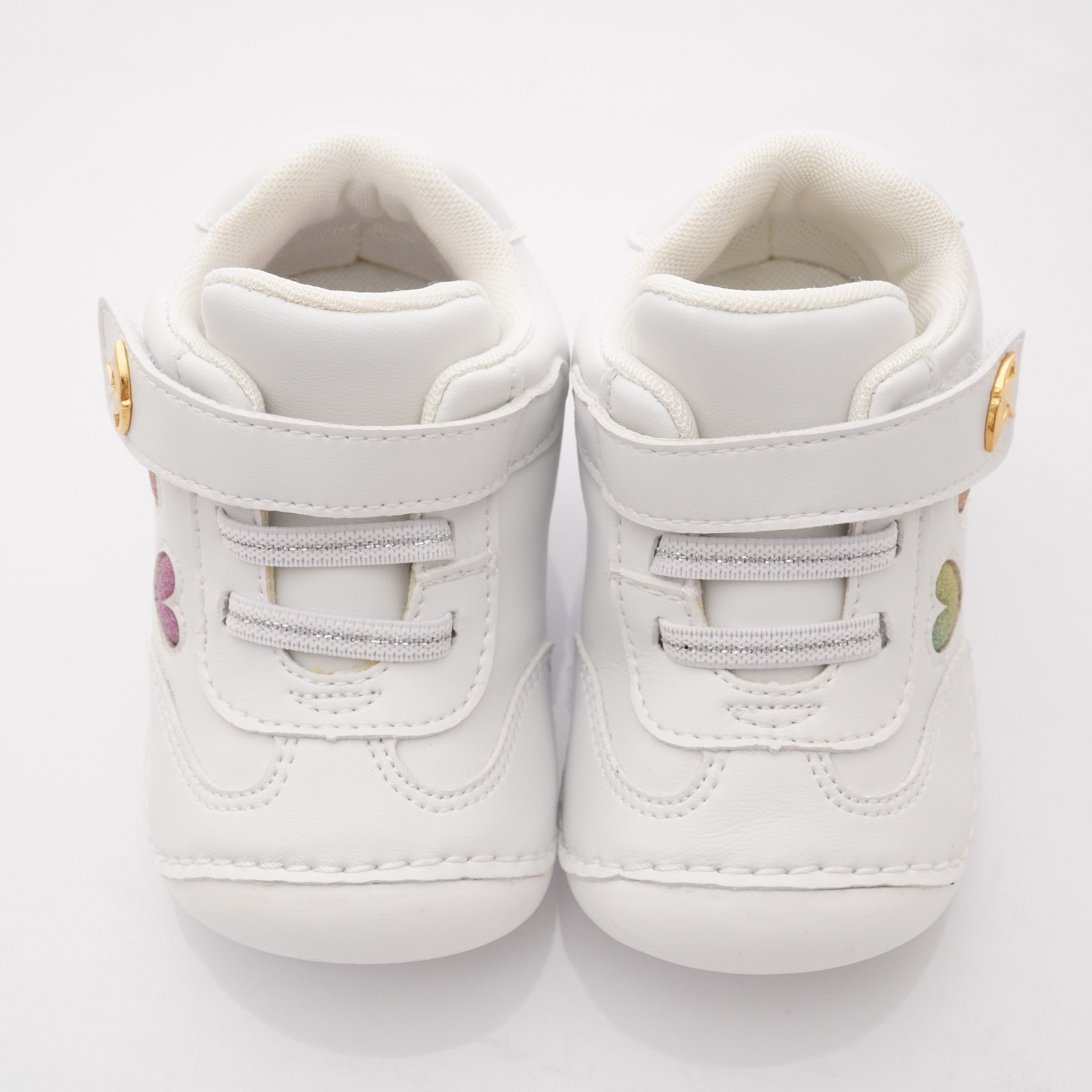 Arnold Palmer 雨傘牌 - 專櫃童鞋-皮質愛心學步款(寶寶段)-白