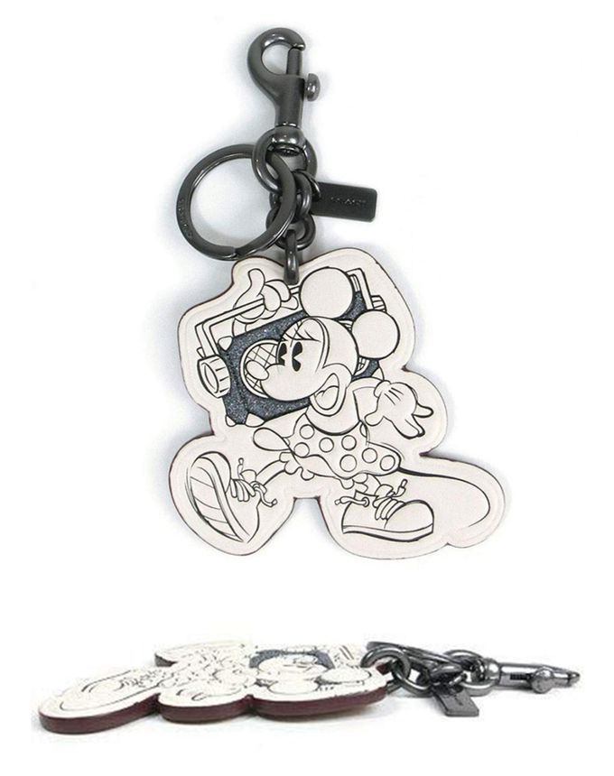 COACH - 迪士尼聯名米奇鑰匙圈 (白)