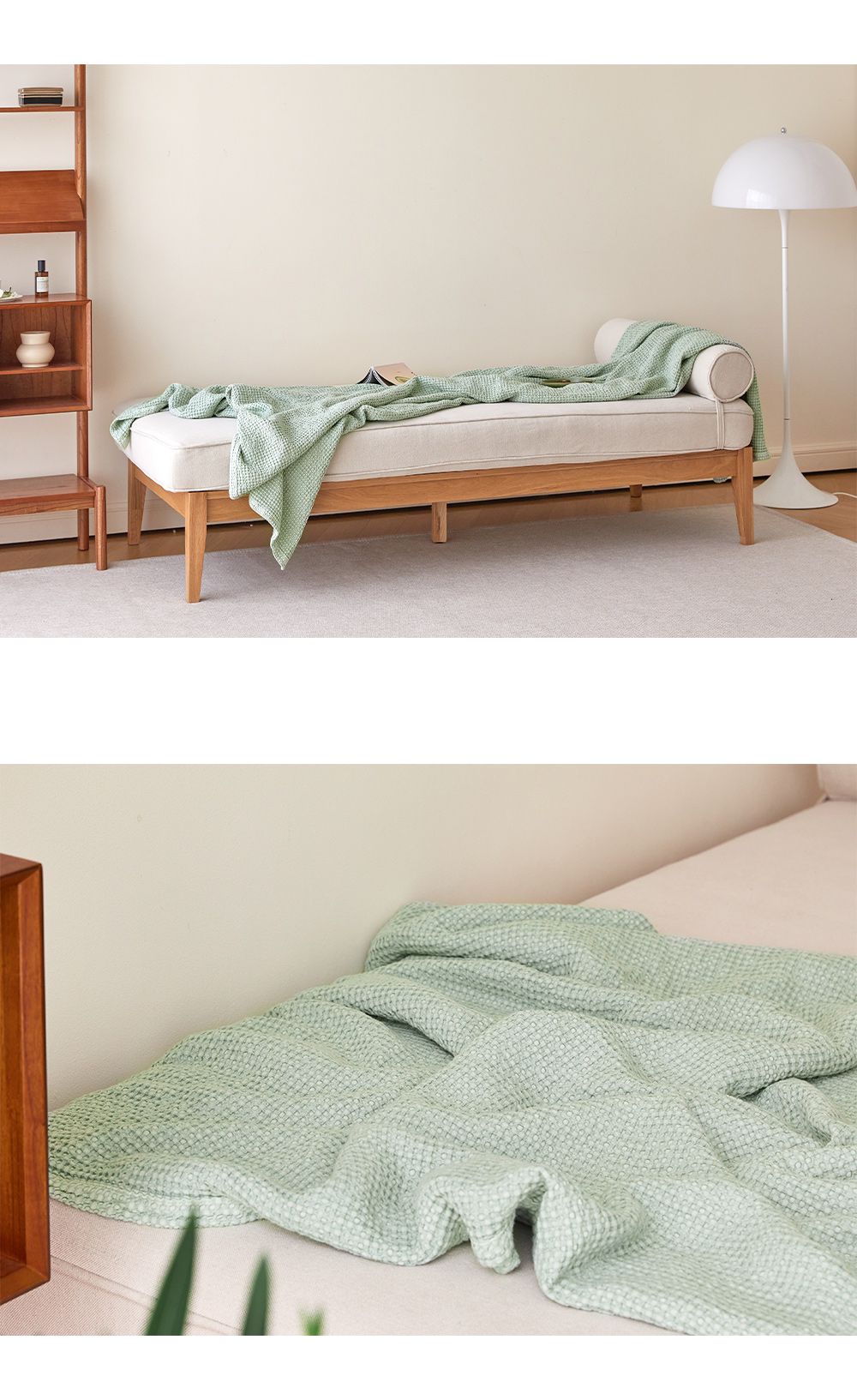 韓國 Maatila - 天絲莫代爾鬆餅被毯-薄荷