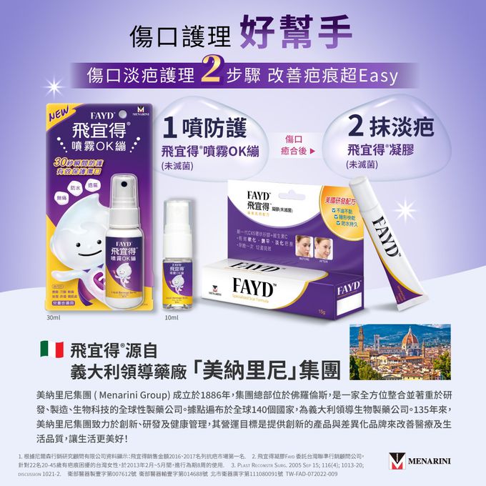 FAYD 飛宜得 - 噴霧OK繃10ml+凝膠15g組