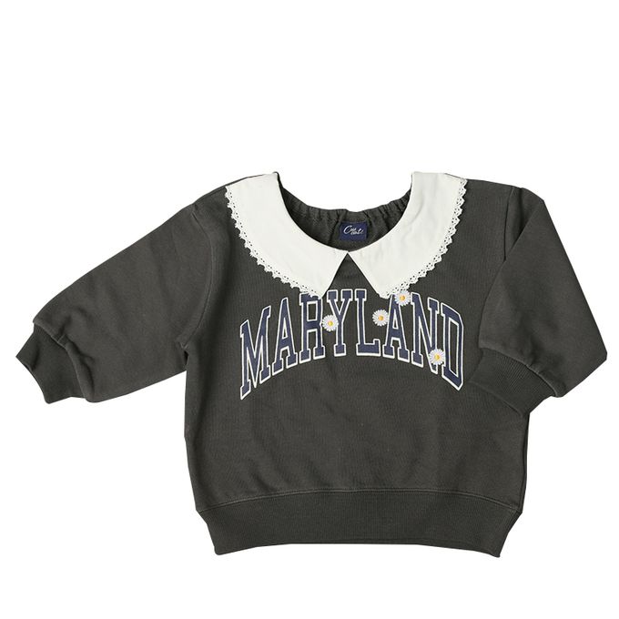 akachan honpo - 休閒上衣-英文字-深灰色