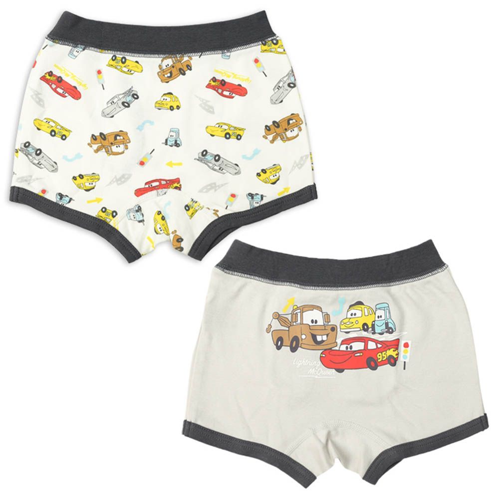 四角褲2件組-汽車總動員-灰色