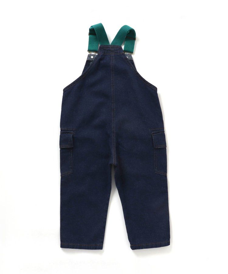 日本 BREEZE - 時髦工裝風可調長度吊帶褲-奶油白