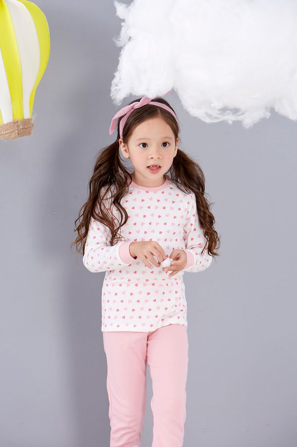 麗嬰房 Little moni - 純棉家居系列印圖成套睡衣-熱情粉