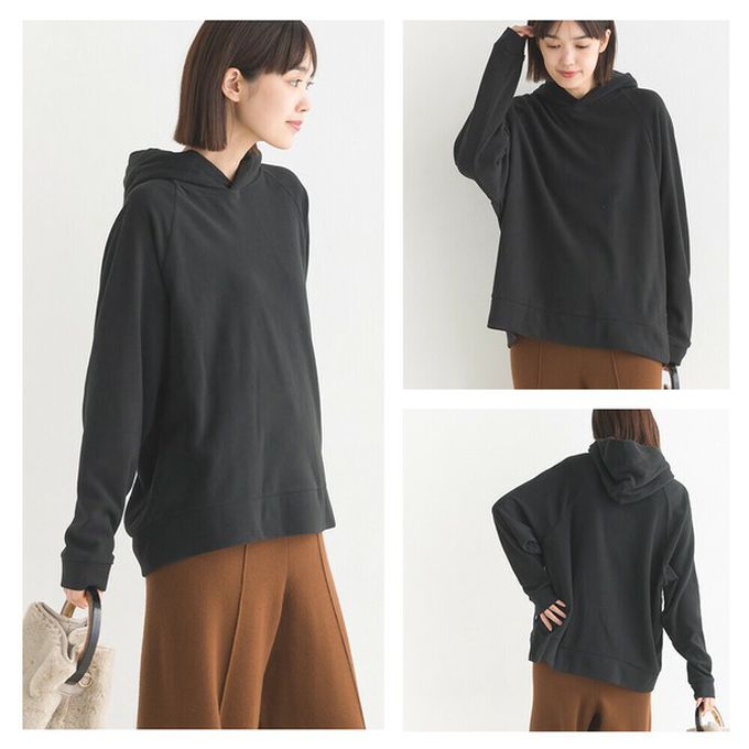 日本 OMNES - 防靜電 微絨休閒連帽長袖上衣-白