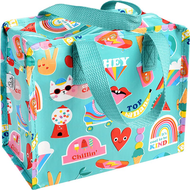 英國 Rex London - 學生上學最佳多功能環保便當袋/野餐袋/手提袋/萬用袋-繽紛搖滾