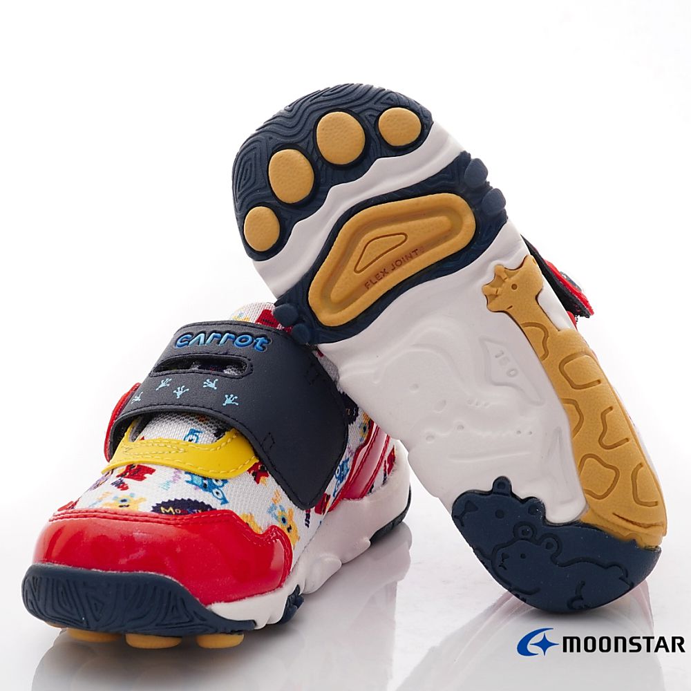 Moonstar日本月星 - 速乾公園機能運動鞋(中小童款)-白紅