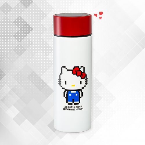 Hello Kitty 內膽陶瓷隨行真空保溫杯 350ml (三麗鷗正版授權 保溫杯)-復古白 (復古白)