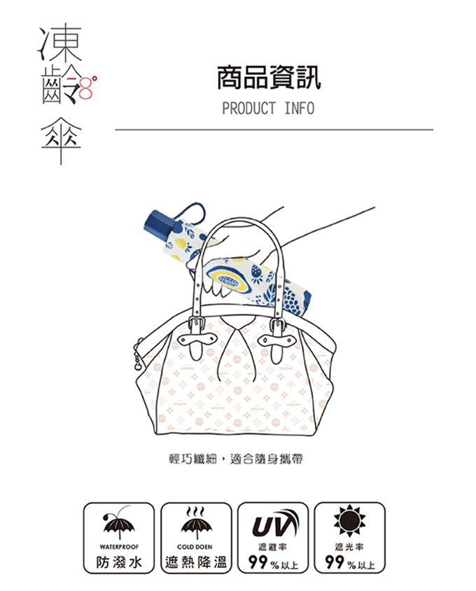 Rainstory - -8°降溫凍齡手開輕細口紅傘-水果派對-手開傘