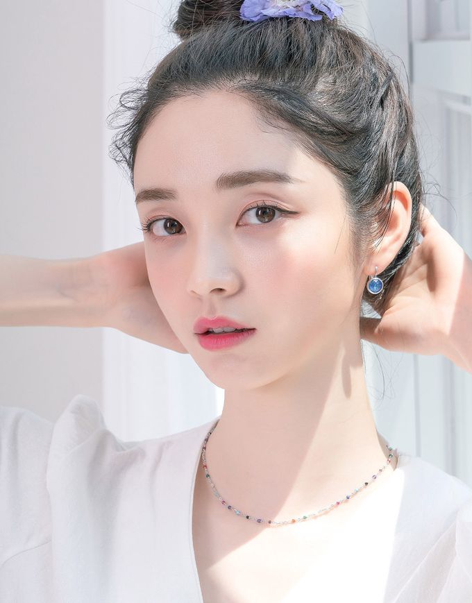 韓國 Soo&Soo - (925純銀)璀璨彩石項鏈-BLACKPINK LISA同款