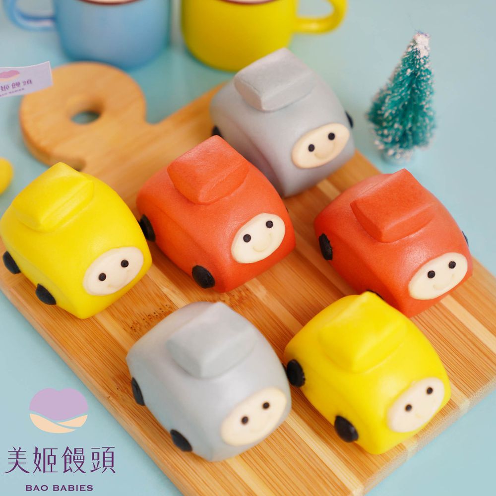 小汽車鮮乳造型饅頭-35g/顆 (6入)
