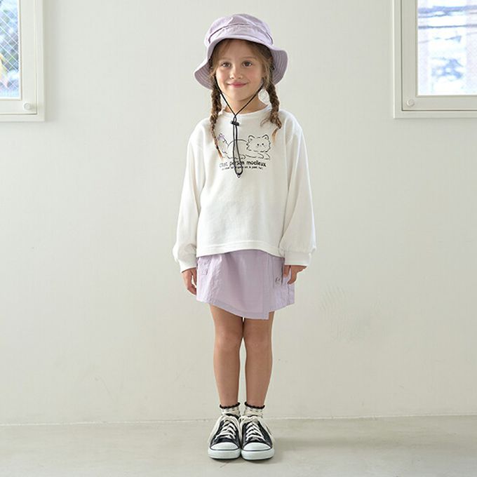 日本 Lycee mine - 百搭印花春季長袖上衣-淺粉