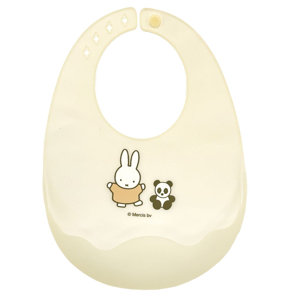 輕量矽膠圍兜-米飛兔-淺卡其色