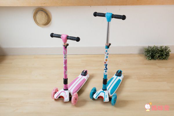 英國 Kiddimoto - 炫光摺疊滑板車Plus-粉紅邦妮 (95~140cm/40kg內)