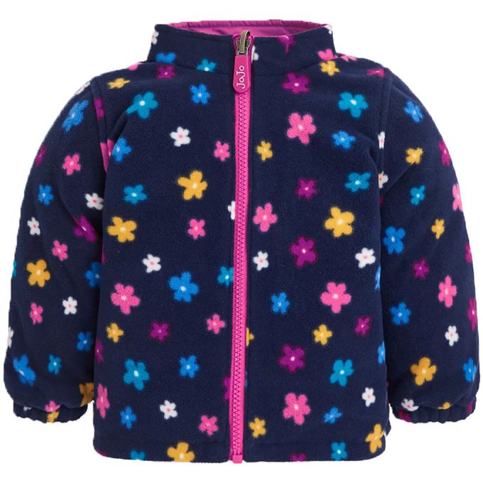 英國 JoJo Maman BeBe - 四合一多功能防水保暖連帽外套-藍雪花