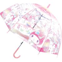 日本 J'S PLANNING - 小孩最愛印花透明直傘-卡通人物美樂蒂-粉紅 (55cm)