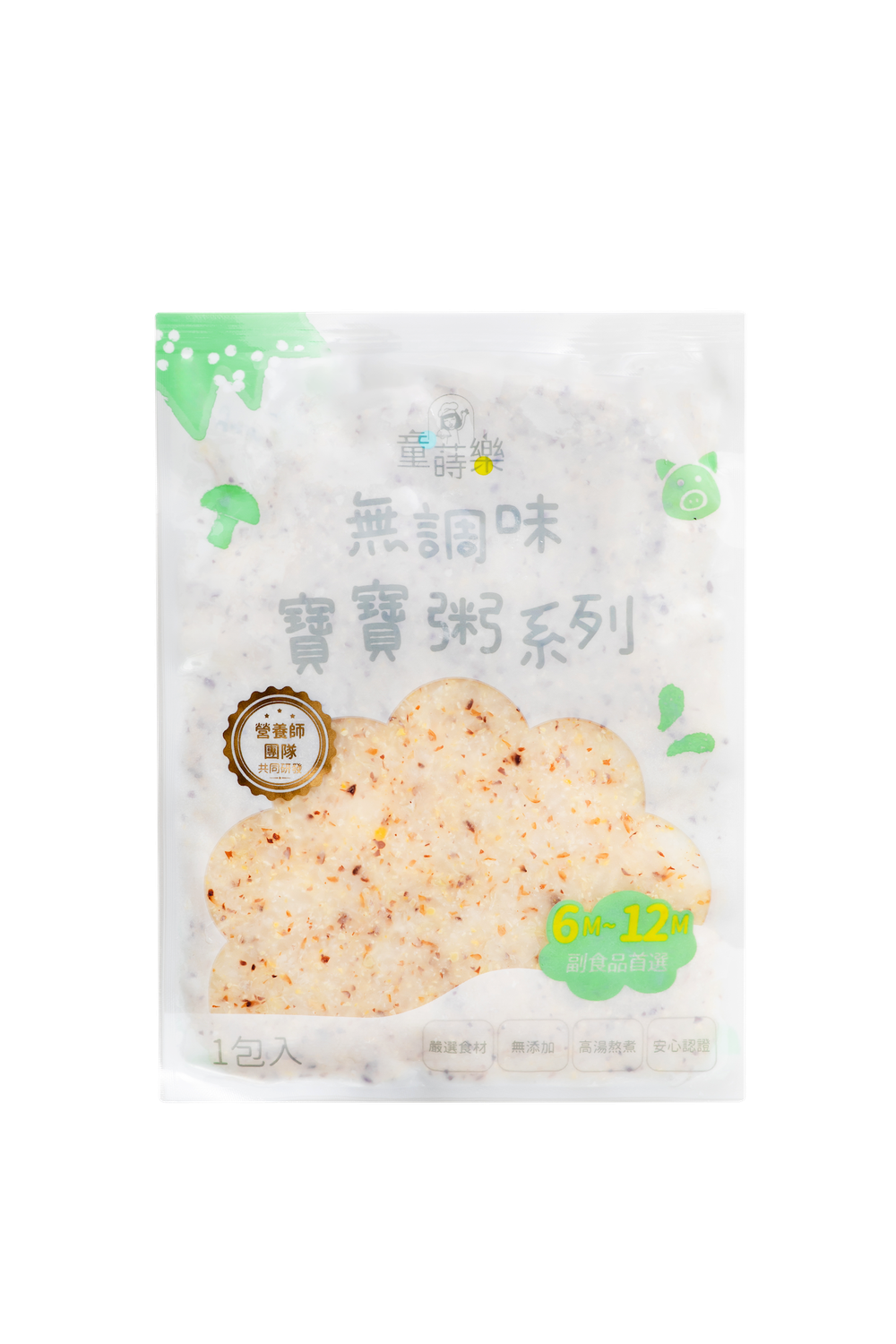 嬰幼兒副食品（無調味寶寶粥）｜亞麻籽芋頭豬豬粥（單包裝）-150g/包